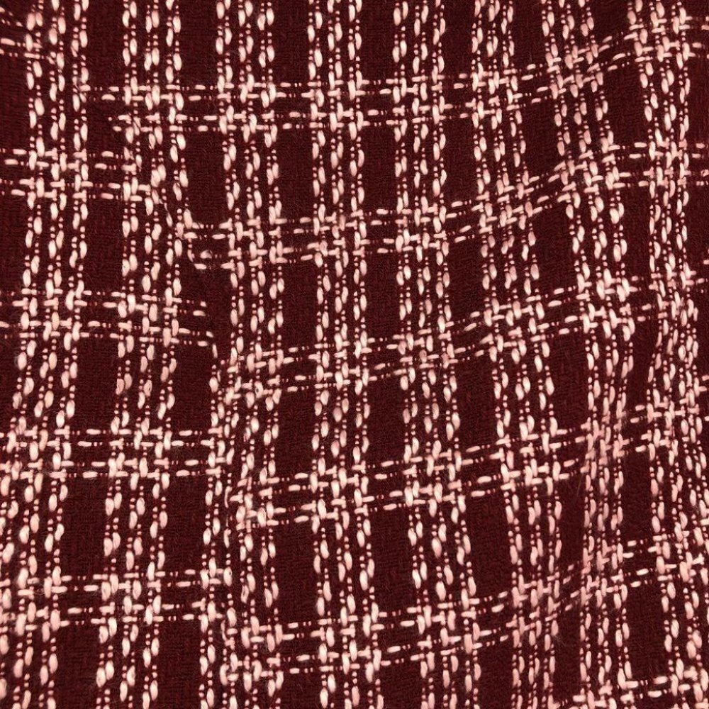 Guess Vintage red white 100% acrylic plaid knit ruffle hem mini skirt - Picture 7 of 13